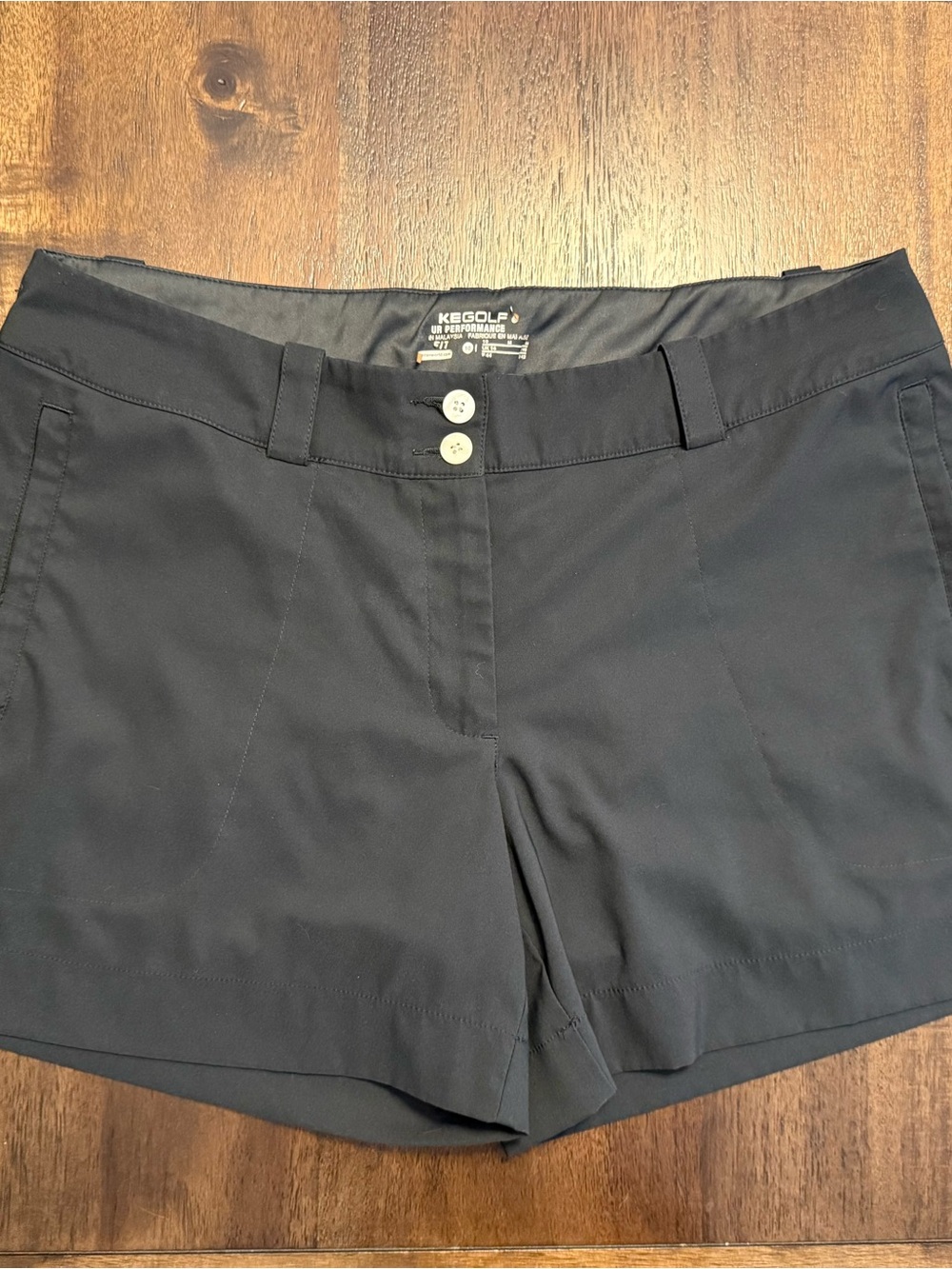 Nike Women's Black Performance Golf Shorts Dry Fit Sz 10 Pre Owned